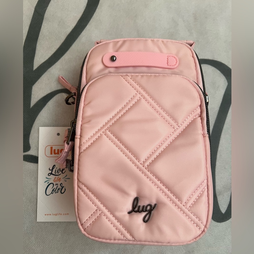 LUG Skeeter Mini Bridge Convertible Crossbody Belt Bag Bubble Pink NWT - Picture 3 of 9
